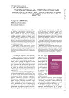 Educația informală în contextul dezvoltării competențelor personalului de specialitate din biblioteci